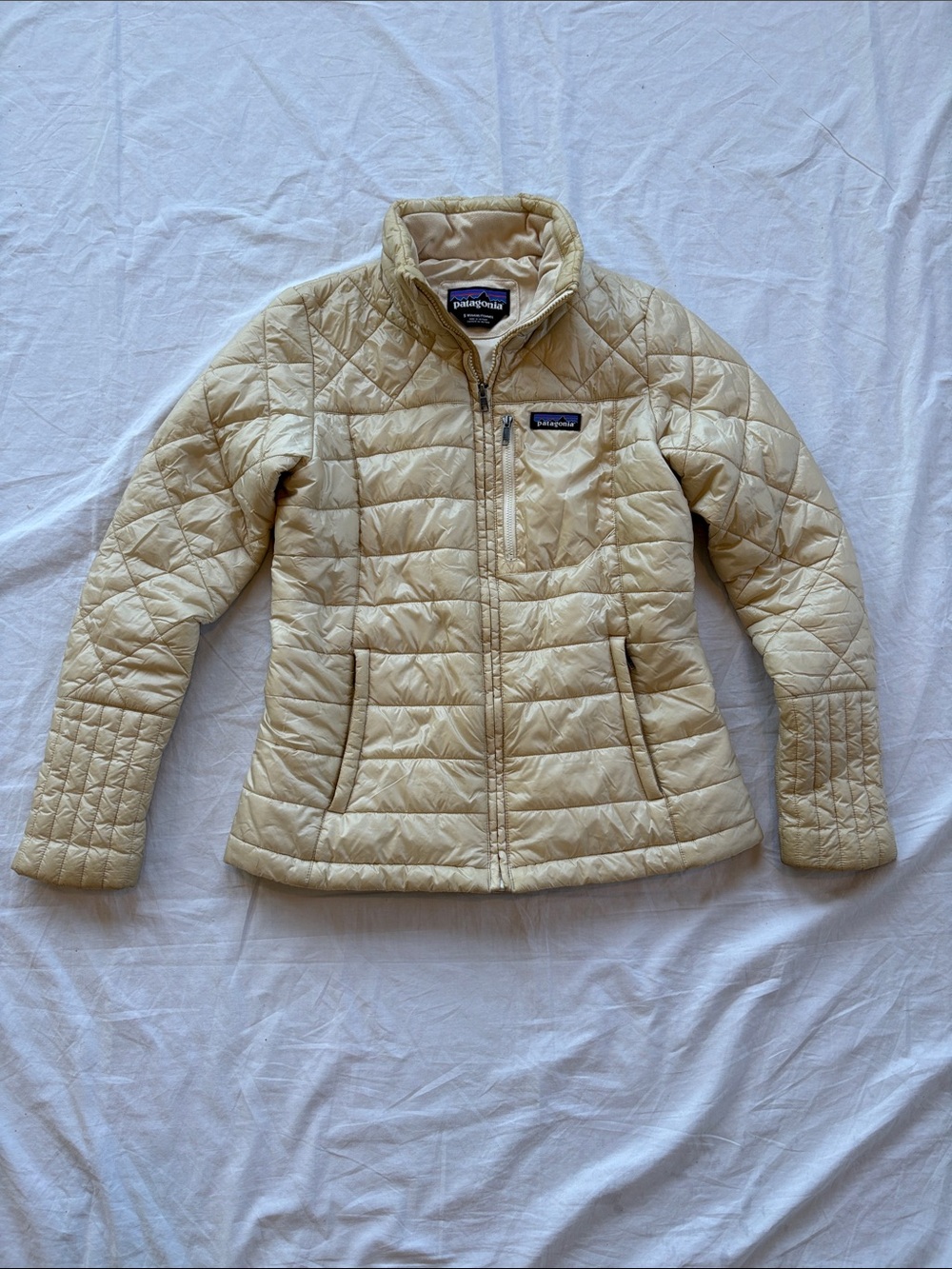 Patagonia Radalie Women’s Small Quilted Puffer Jacket Light Cream